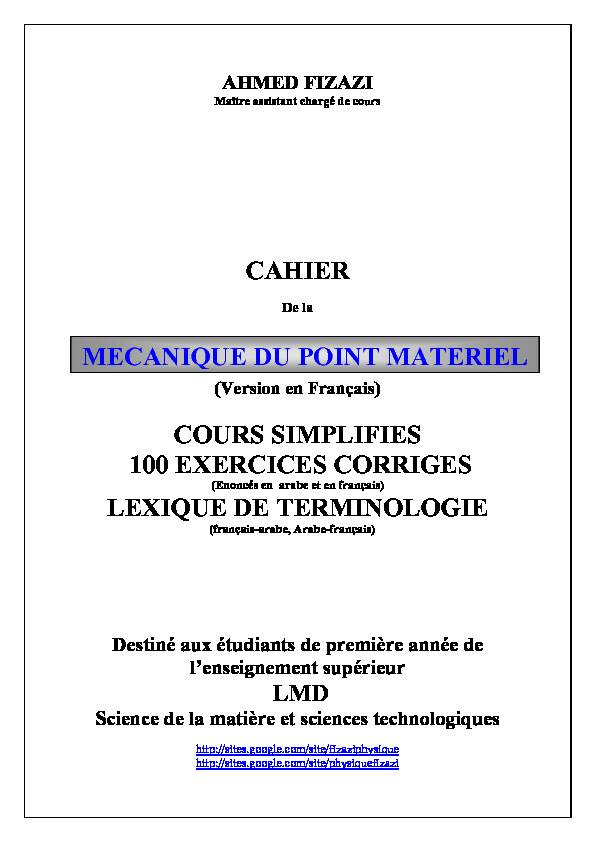 CAHIER COURS SIMPLIFIES 100 EXERCICES CORRIGES
