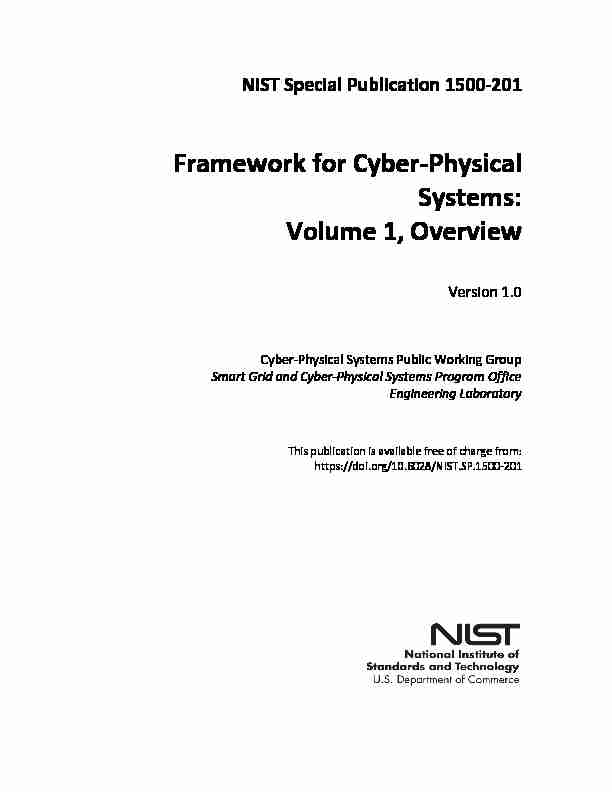Framework for Cyber-Physical Systems: Volume 1 Overview