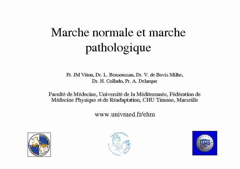 [PDF] Marche normale et marche pathologique