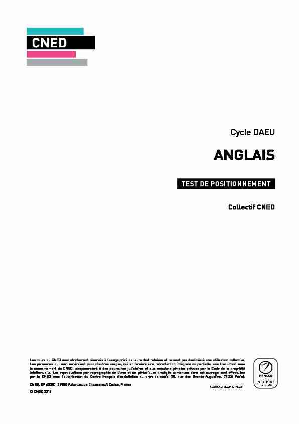 [PDF] Anglais - CNED