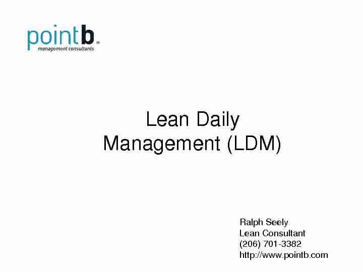 Lean Daily Management (LDM)