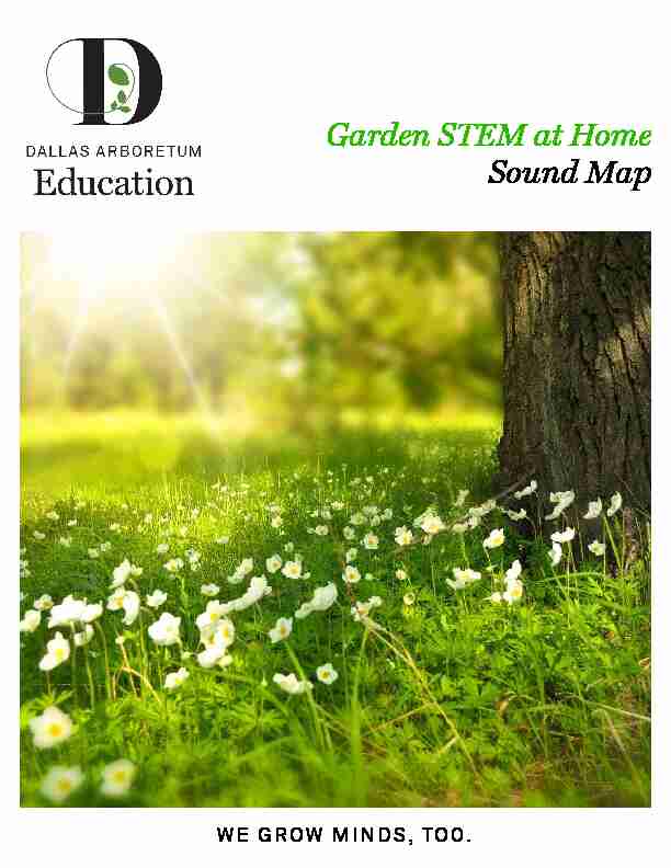 Garden STEM at Home Sound Map