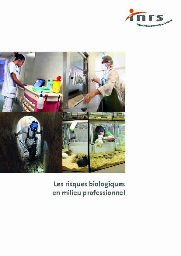 [PDF] Les risques biologiques en milieu professionnel