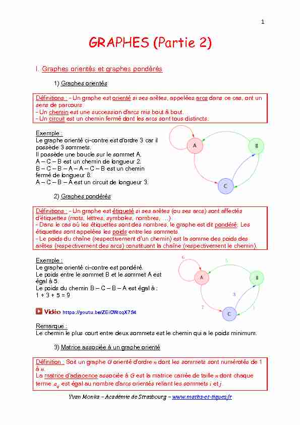 [PDF] GRAPHES (Partie 2) - maths et tiques