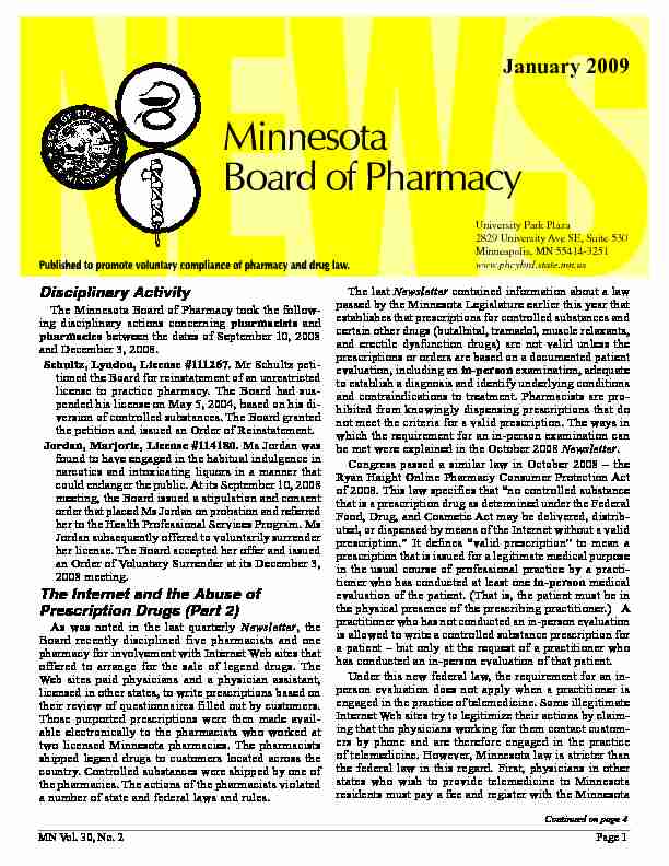 Minnesota Board of Pharmacy