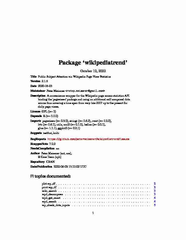 Package wikipediatrend