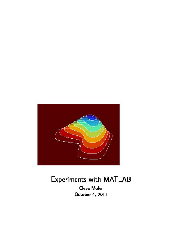 [PDF] Experiments with MATLAB - MathWorks