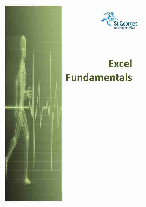 [PDF] Excel Fundamentals Manual