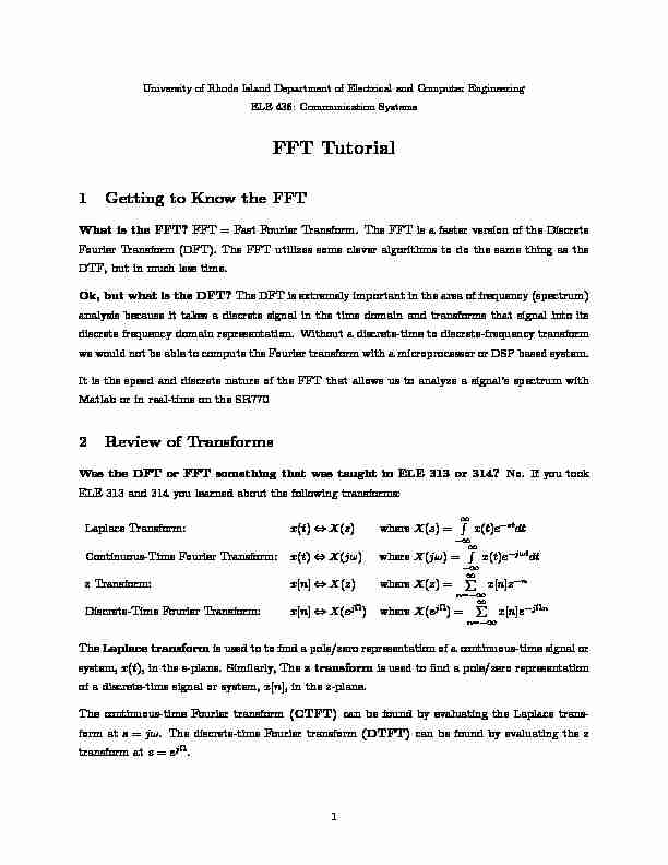 [PDF] FFT Tutorial