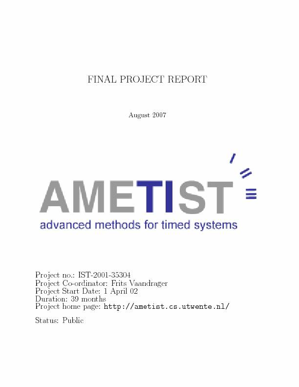 [PDF] FINAL PROJECT REPORT - The Institute for Computing and