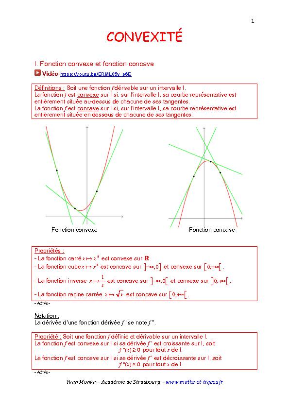 [PDF] CONVEXITÉ - maths et tiques