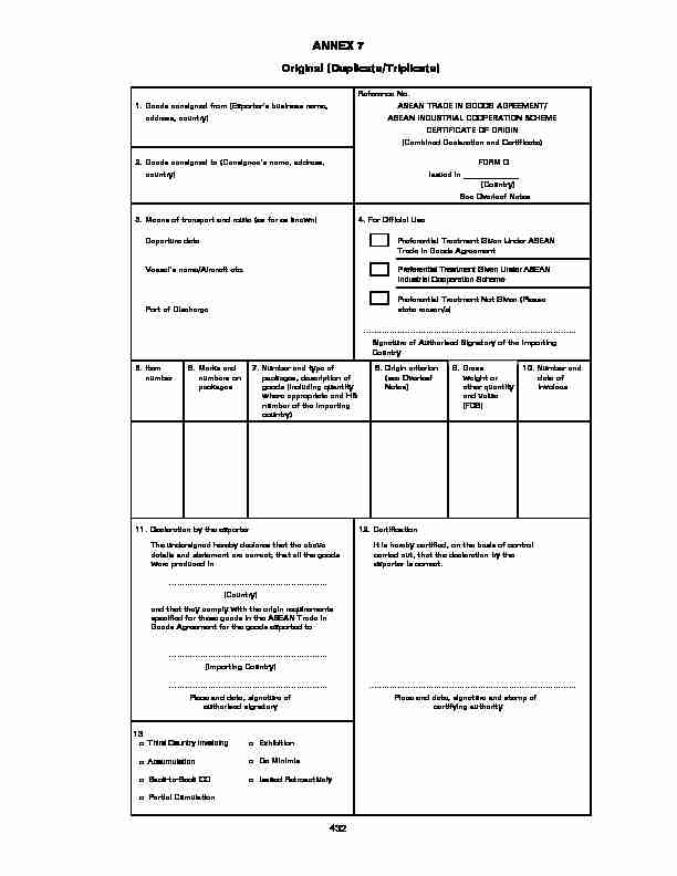 [PDF] ATIGA-07-1 - Annex 7 - Revised CO Form D