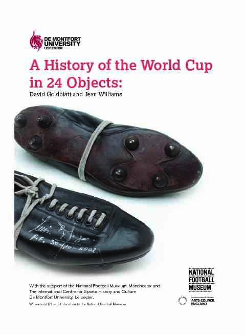 [PDF] A History of the World Cup in 24 Objects: - De Montfort University