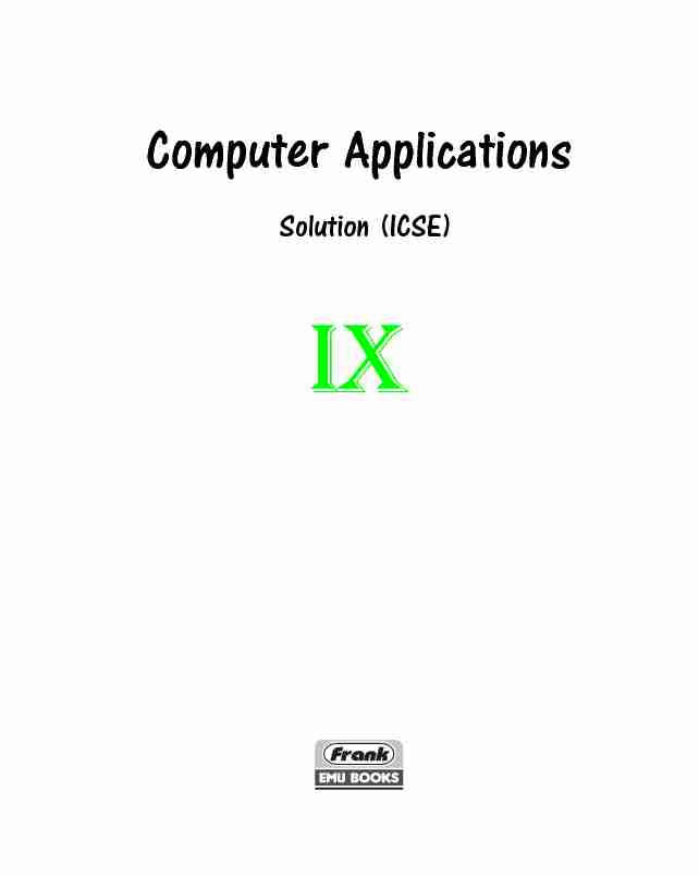 [PDF] Computer Applications - Frankedu