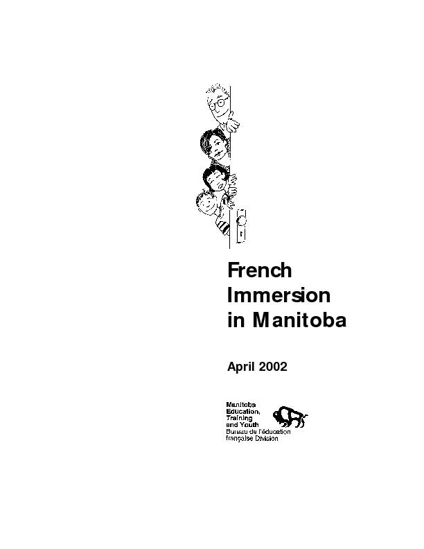 [PDF] French Immersion in Manitoba - Manitoba Education