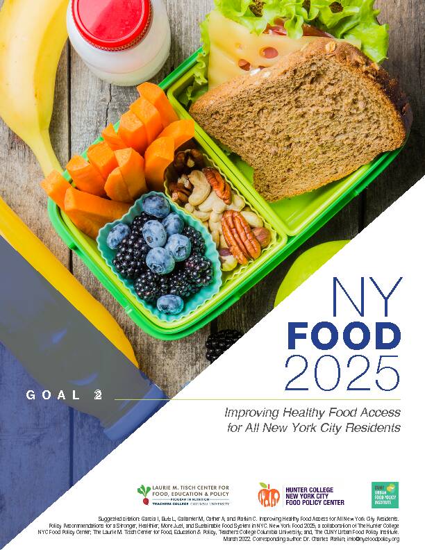 Improving Healthy Food Access for All New York City Residents