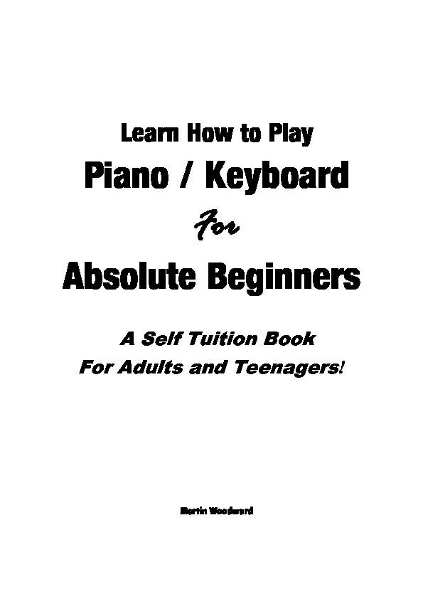 [PDF] Piano / Keyboard For Absolute Beginners