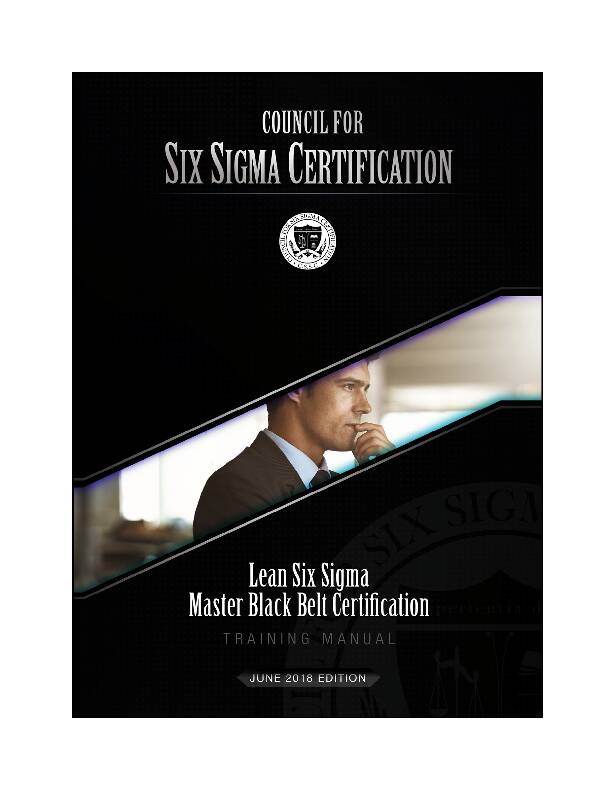 Lean Six Sigma Master Black Belt Certification Training Manual