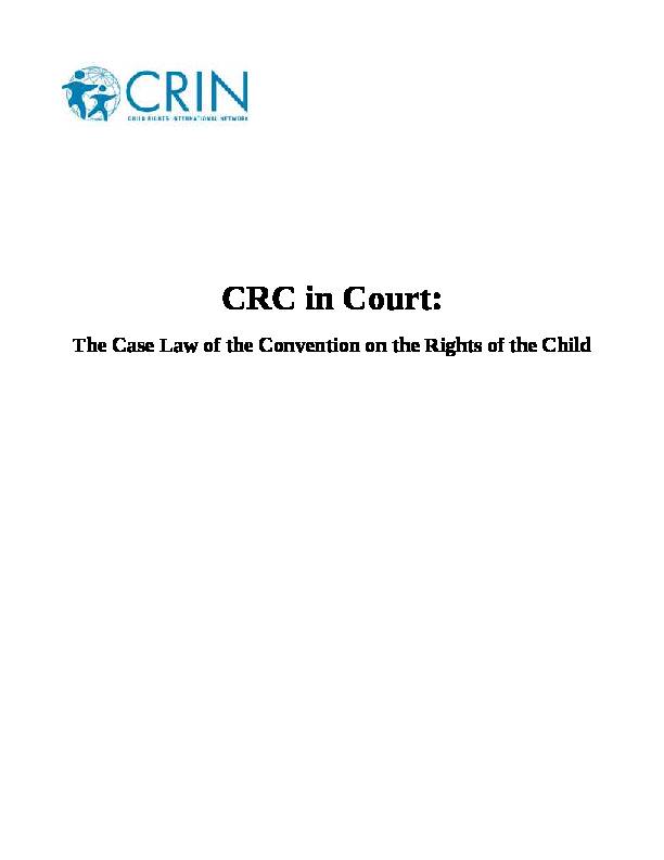 [PDF] CRC in Court: - Europeanrightseu