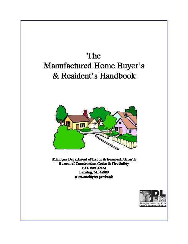 Manufactured Home Buyers & Residents Handbook