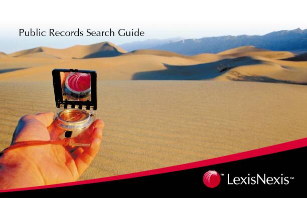 [PDF] Public Records Search Guide - LexisNexis