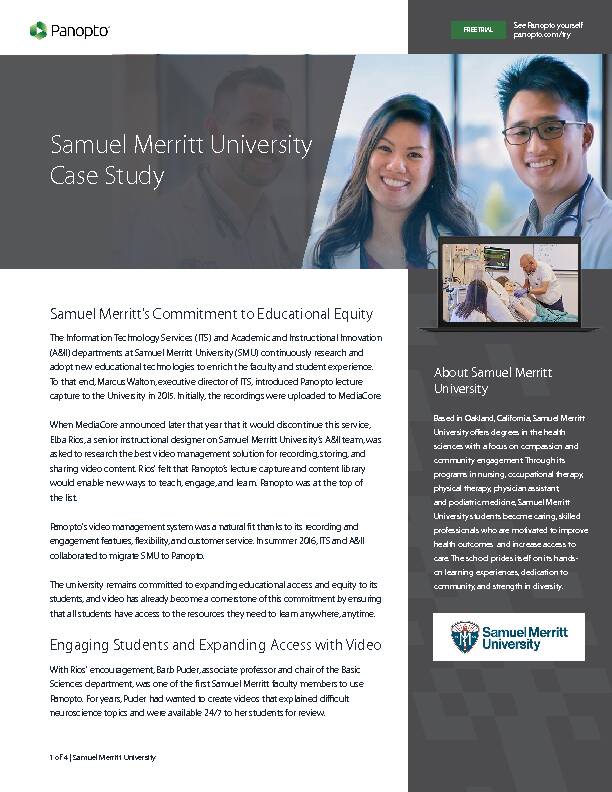 Samuel Merritt University Case Study