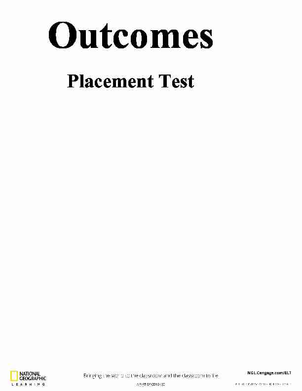 [PDF] Placement Test