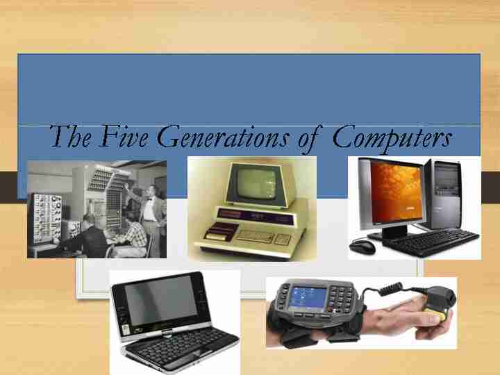 [PDF] The Five Generations of Computers - Shivaji College