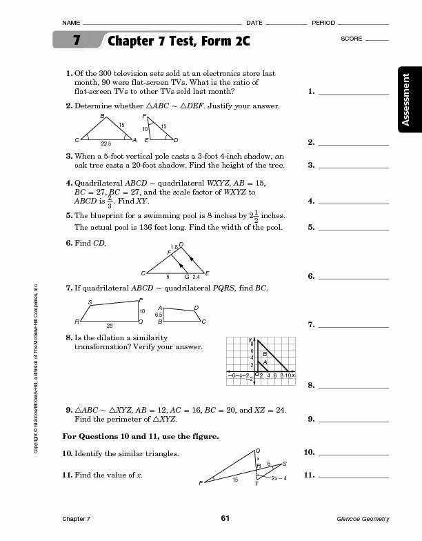 [PDF] Chapter 7 Test Form 2C - The Math CAB