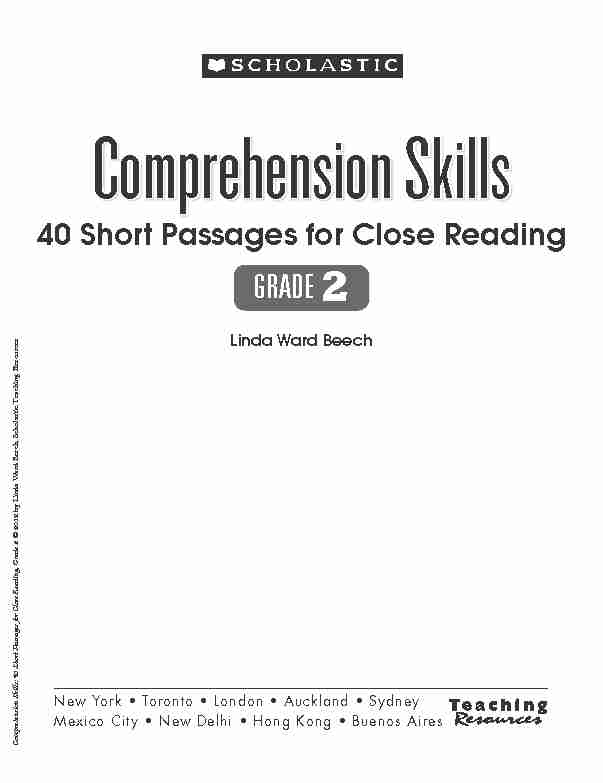 [PDF] Close Reading Grade 2pdf - Kyrene School District