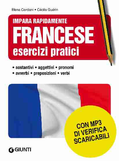 [PDF] Francese Esercizi pratici - Giunti