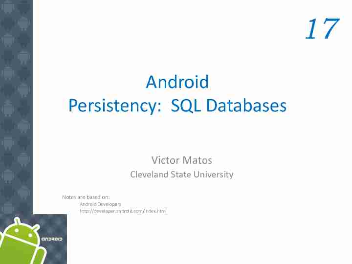 [PDF] Android-Chapter17-SQL-Databasespdf