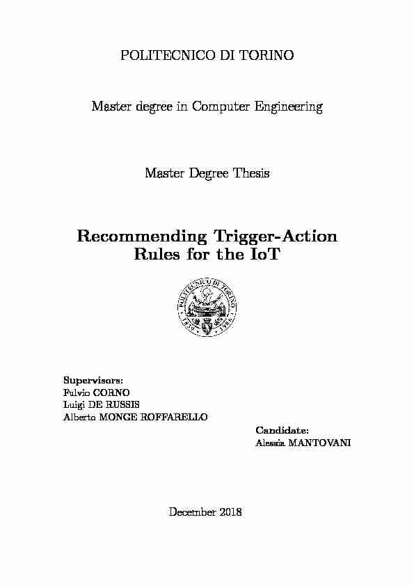 Recommending Trigger-Action Rules for the IoT