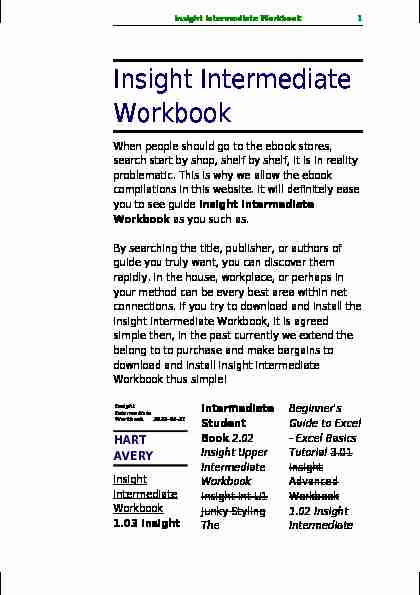 [PDF] Insight Intermediate Workbook - Adecco