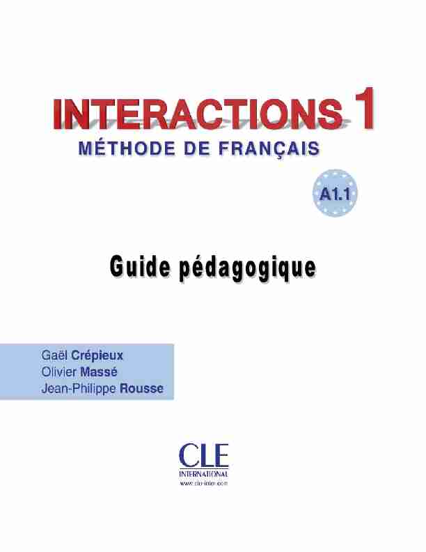 INTERACTIONS A1.1 - GUIDE PÉDAGOGIQUE.docx