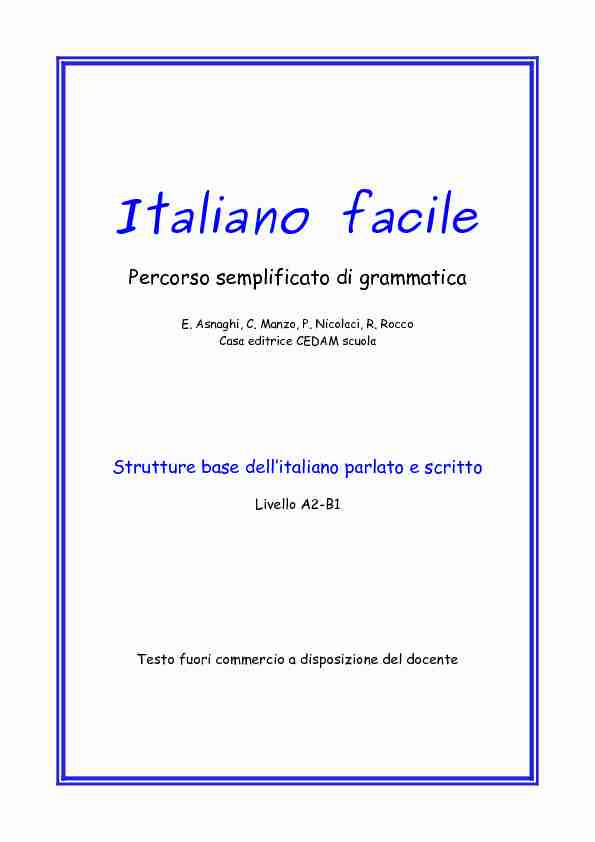 [PDF] Italiano facile - Istituto Comprensivo Trento 5