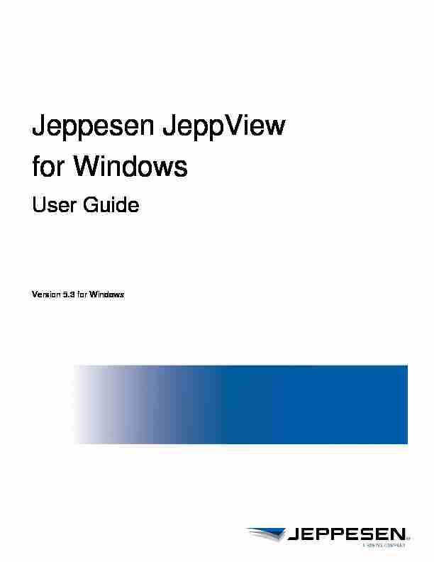 Jeppesen JeppView for Windows User Guide