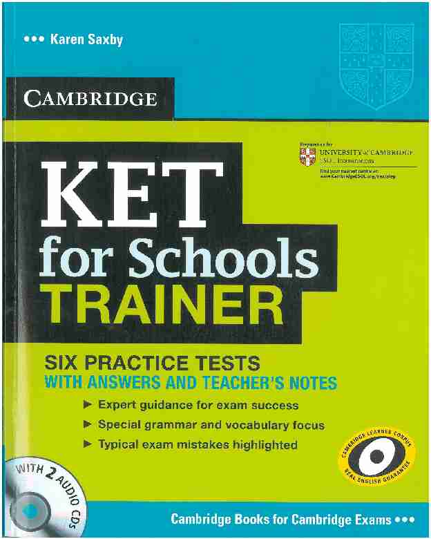 [PDF] KET for School Trainer Six practice tests [EnglishOnlineClubcom]pdf