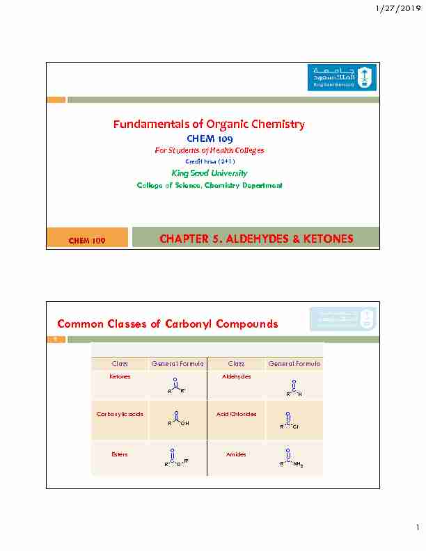 [PDF] Fundamentals of Organic Chemistry CHAPTER 5 ALDEHYDES