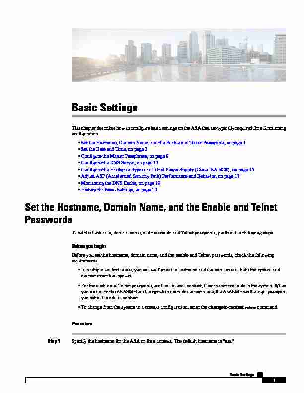 [PDF] Basic Settings - Cisco