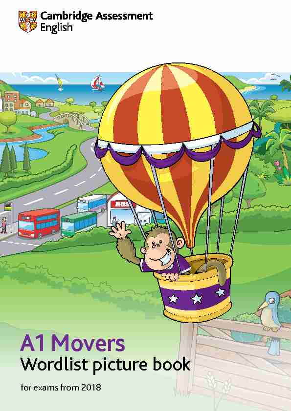 A1 Movers - Wordlist picture book