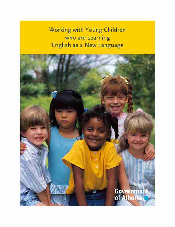 [PDF] Working with Young Children who are Learning English as a New
