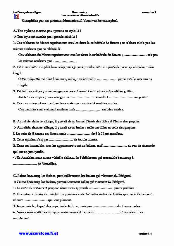 [PDF] Les pronoms démonstratifs - WordPresscom
