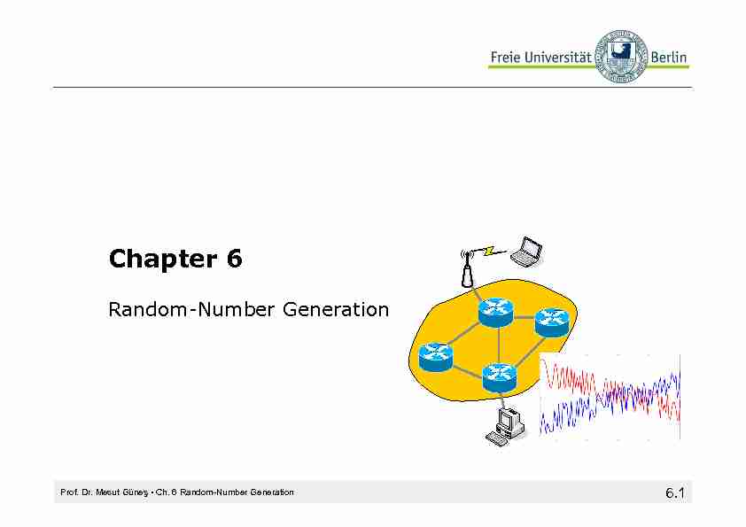 Chapter 6 - Random-Number Generation