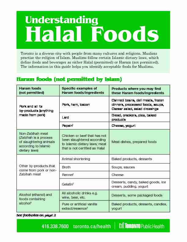[PDF] Understanding - Halal Foods