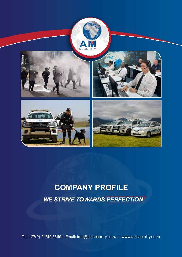 company profile - we strive towards perfection