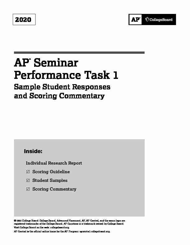 sample individual research report ap seminar