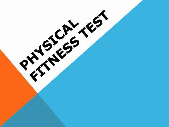 Physical Fitness Tests Presentation 1