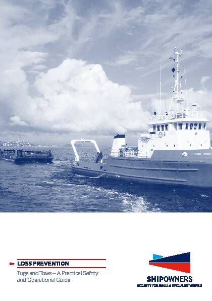 Tugs and Tows - A Practical Safety and Operations Guide