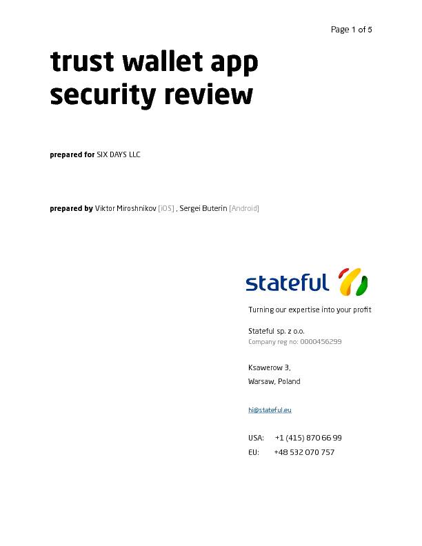 trust wallet app security review